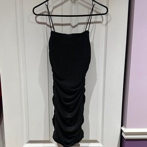 Amazon Black Ruched Dress